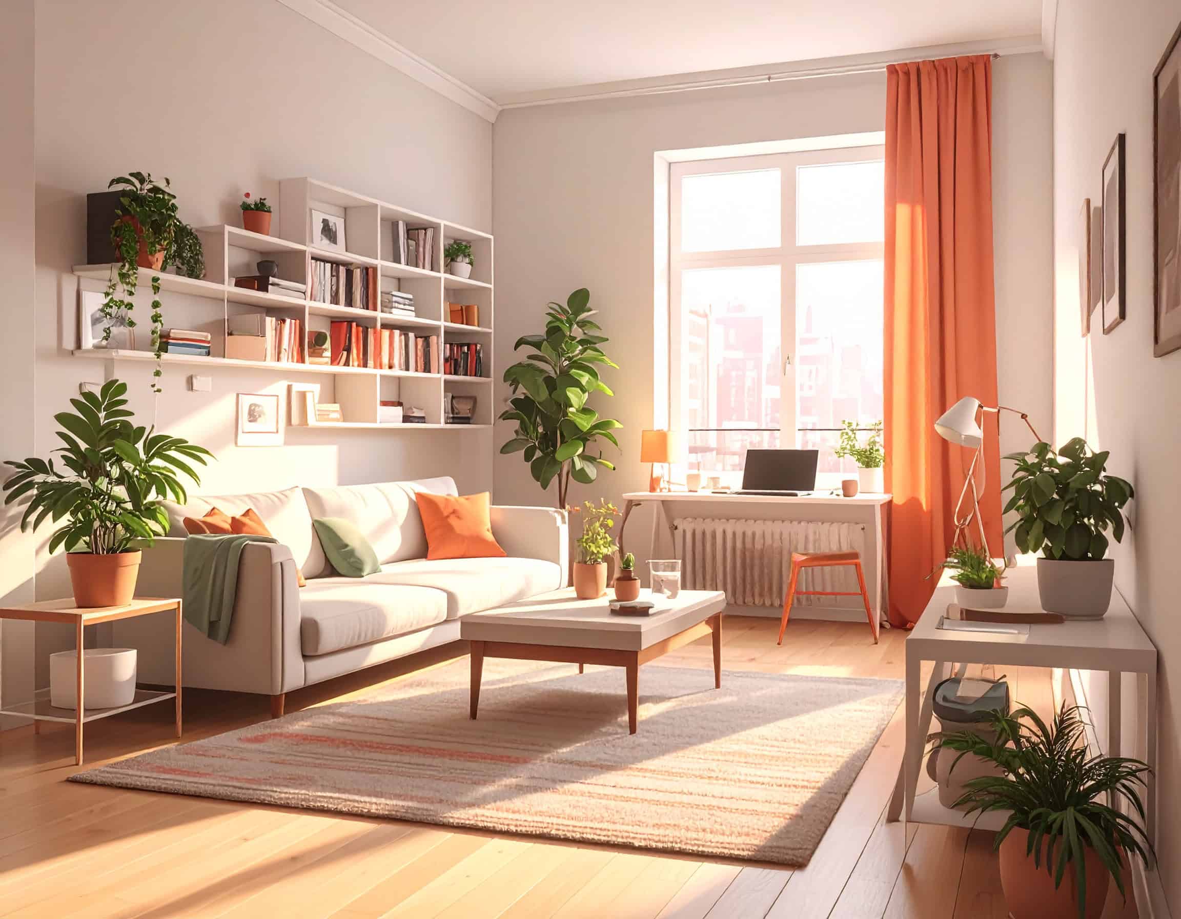 What does renters insurance cover — apartment interior with policy documents and protected belongings
