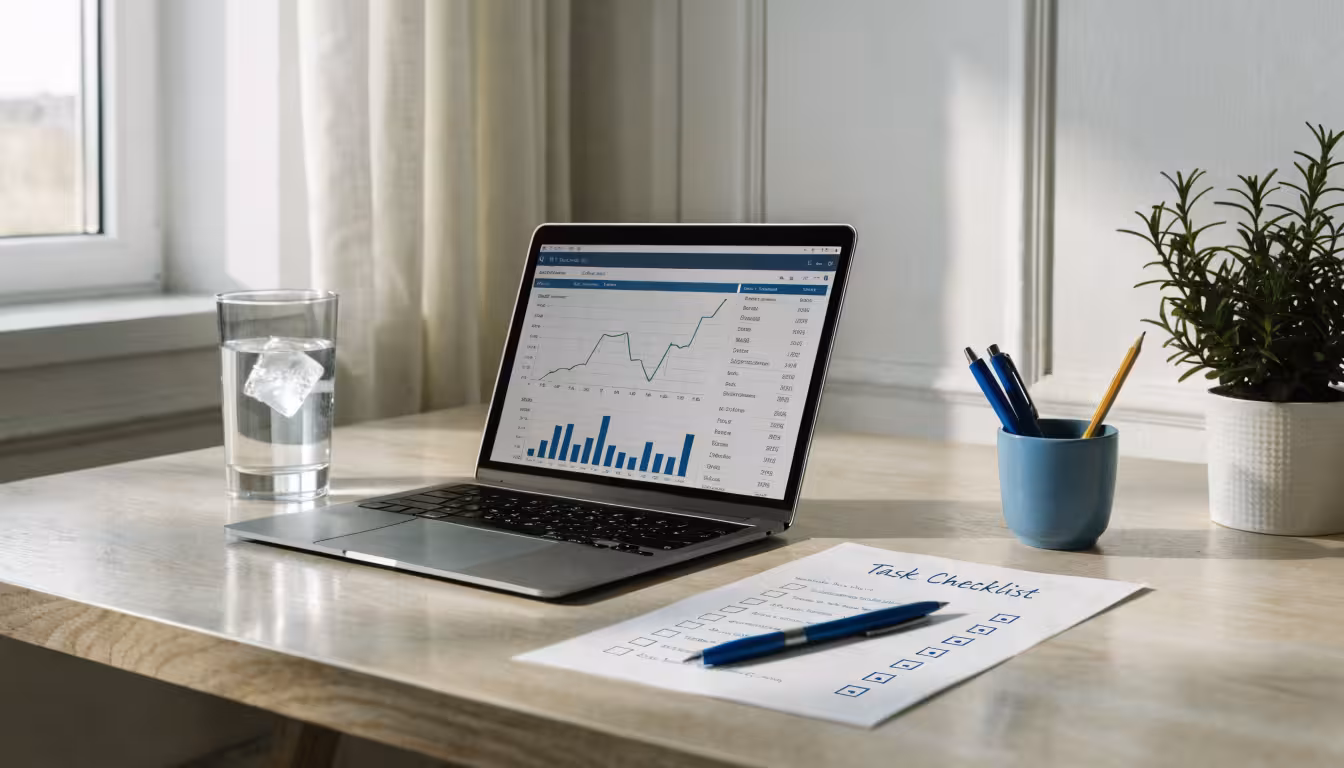 Person reviewing personal loan documents at a home desk without a job -- financial planning concept