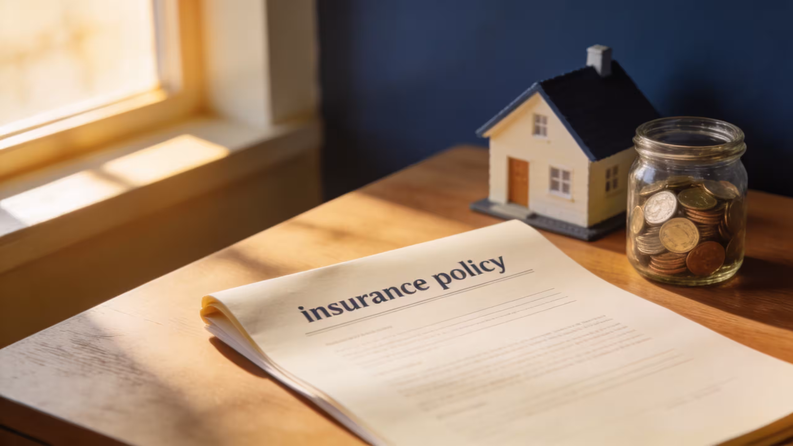 A symbolic illustration of life insurance protection: a policy document, a family silhouette, and a financial shield — how does life insurance work