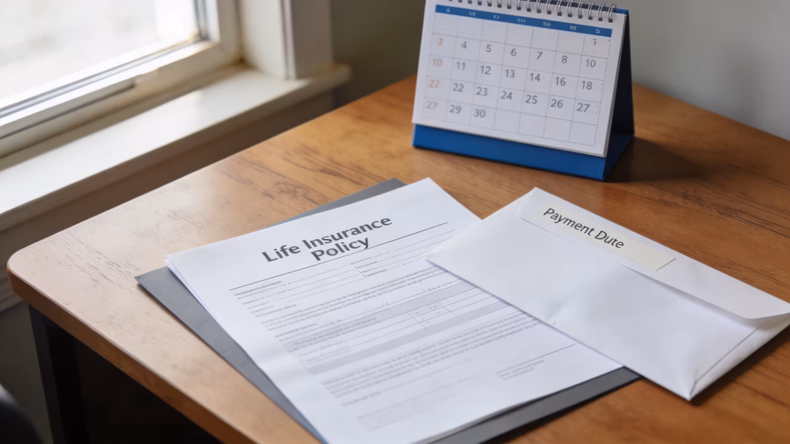Life insurance policy and missed payment notice illustrating what happens if you stop paying life insurance
