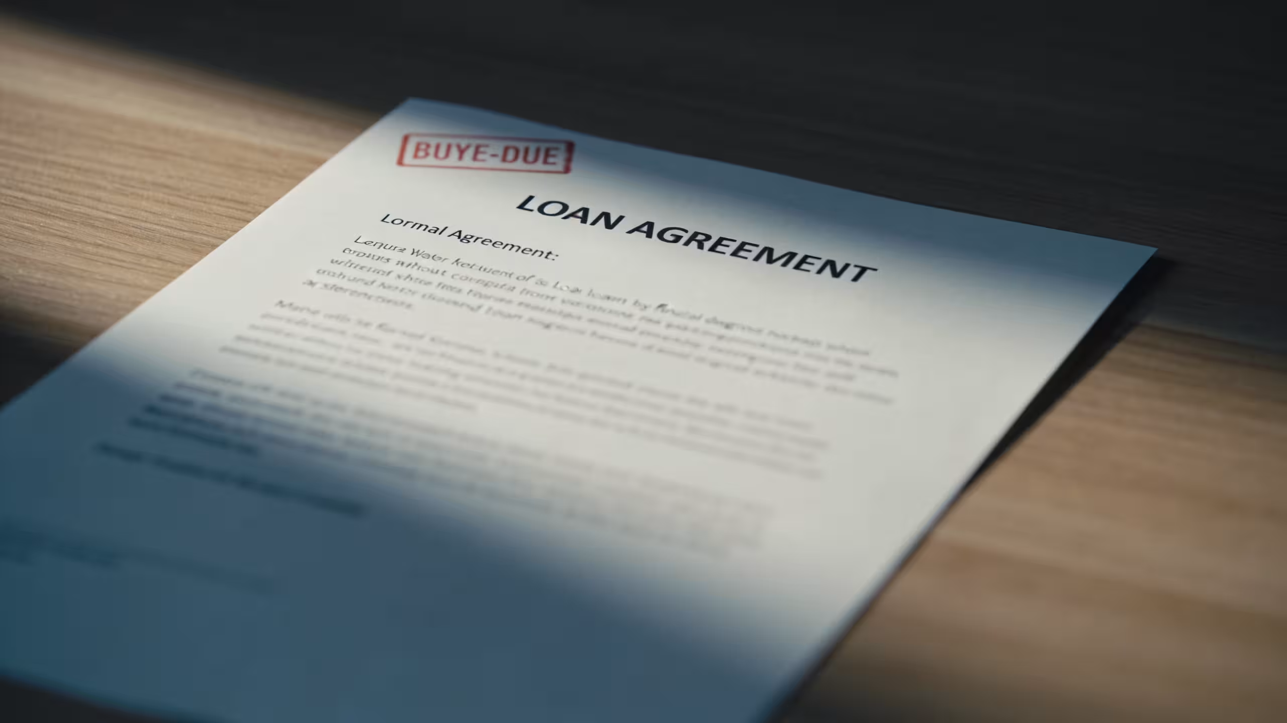 Payday loan document marked overdue on a desk, illustrating what happens when you can't repay a payday loan