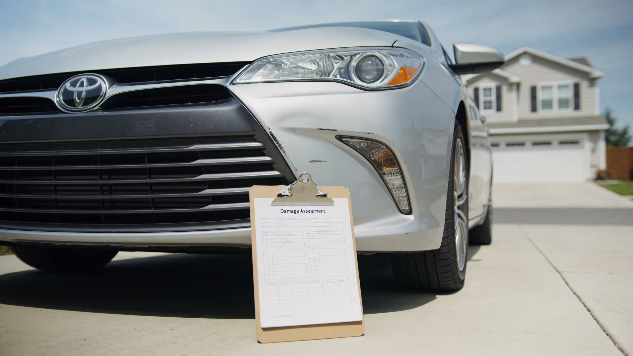 Auto insurance policy documents and a car key on a wooden desk, illustrating why auto insurance is so expensive