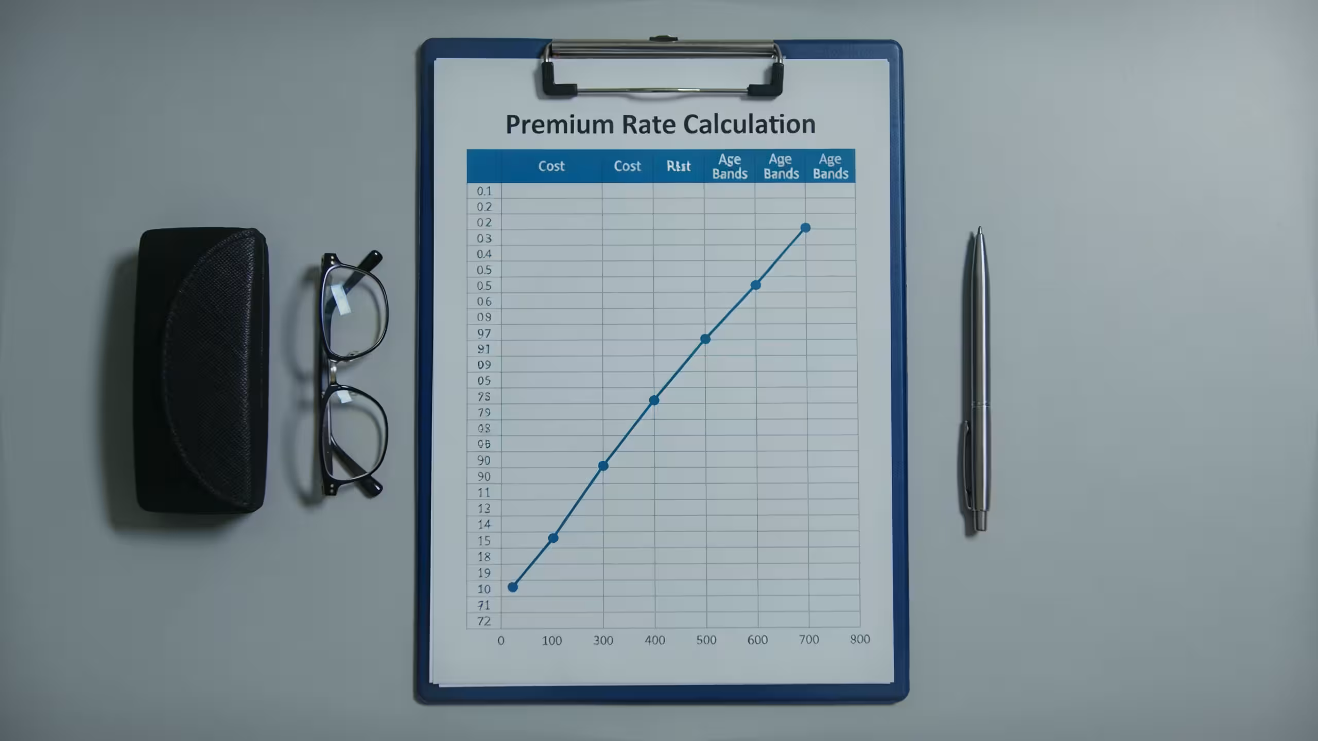 Life insurance rate documents on a clean desk showing why life insurance premiums vary by coverage type.