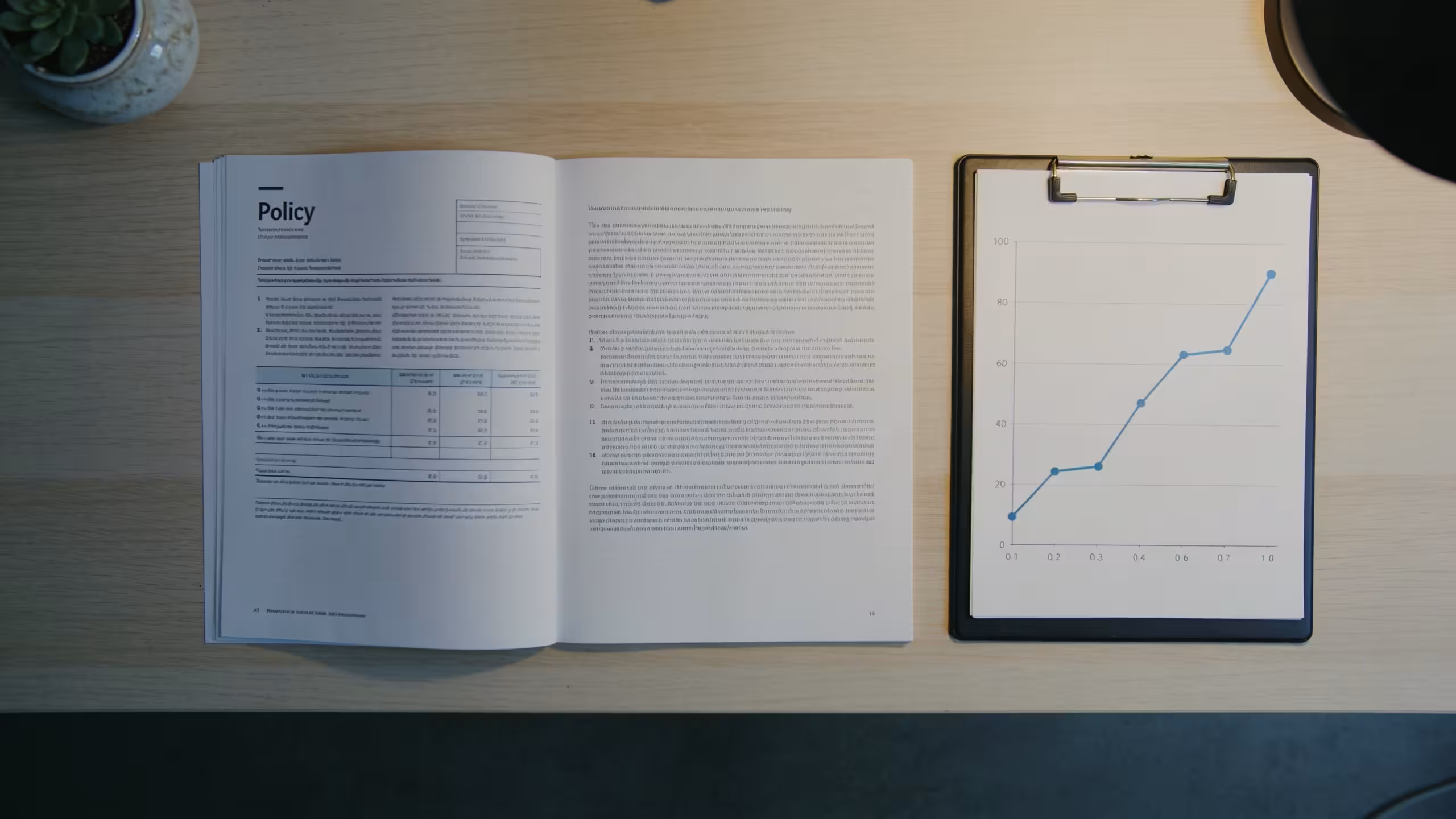 Life insurance cash value explained: glass jar of stacked gold coins beside a policy document folder on a wood desk