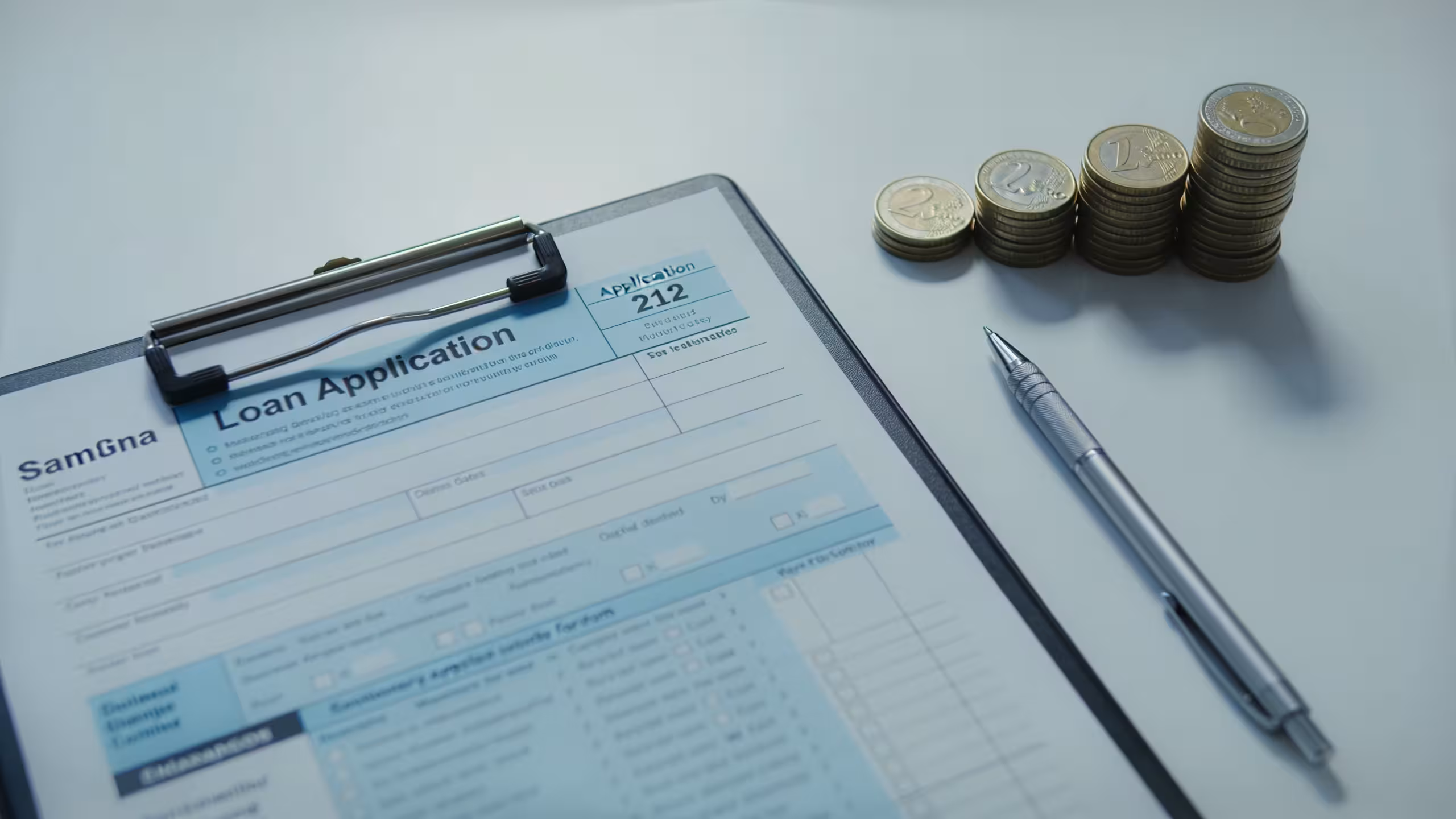 Personal loan vs payday loan comparison: two financial documents side by side on a clean desk, editorial style