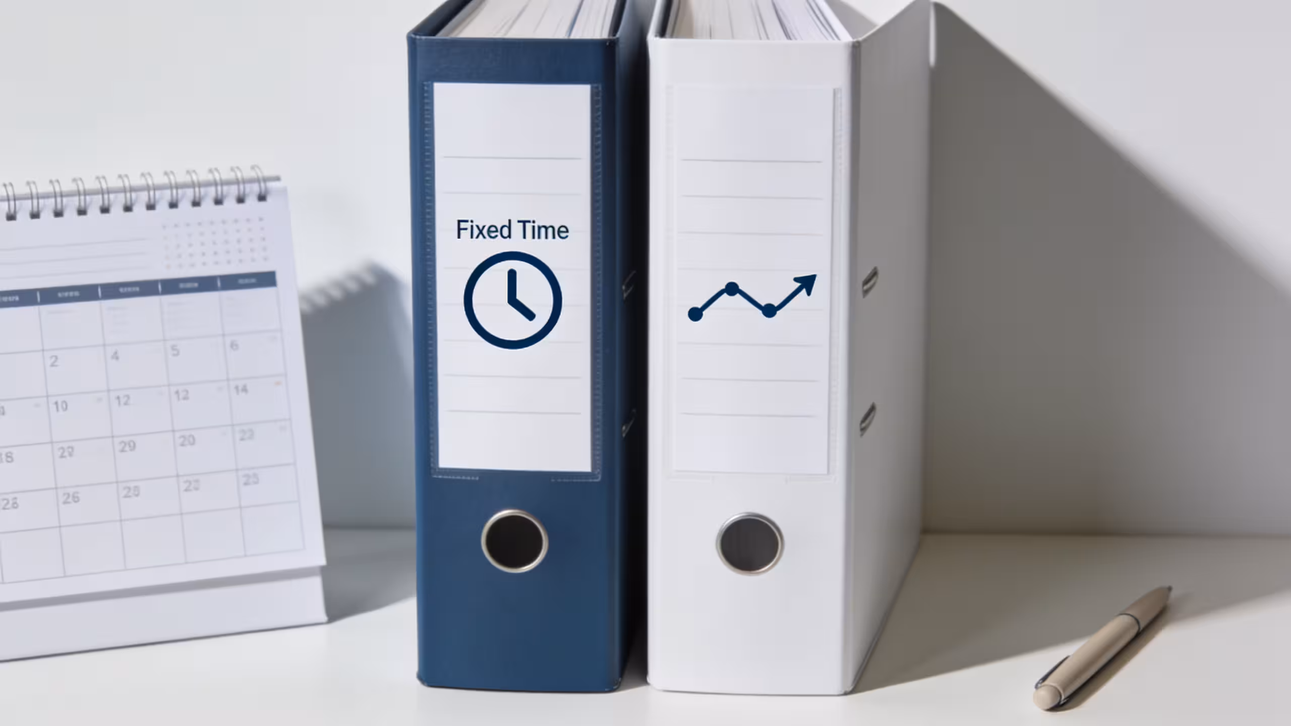 Term vs whole life insurance comparison: policy documents and financial planning materials on a clean office desk