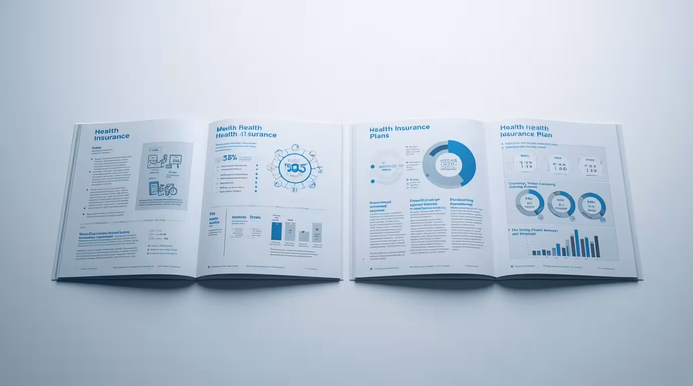 HMO vs EPO health insurance comparison documents side by side on a clean office desk