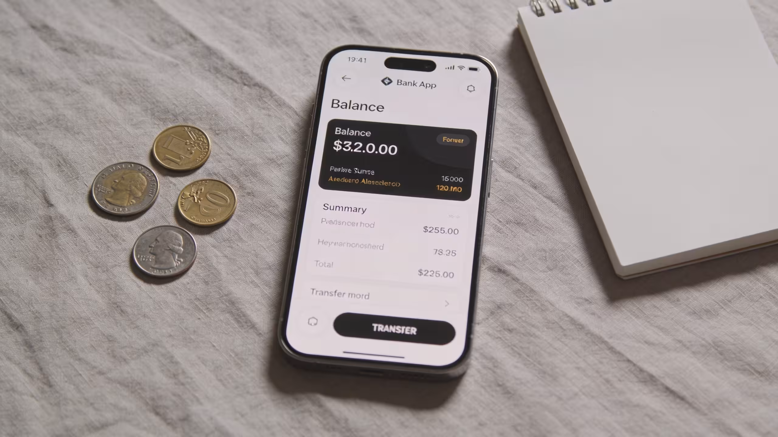 Smartphone displaying a cash advance app interface with available advance amount on a clean desk, illustrating best cash advance apps