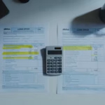 Side-by-side comparison of cheapest personal loan lenders with total cost and fee columns on a clean American office desk